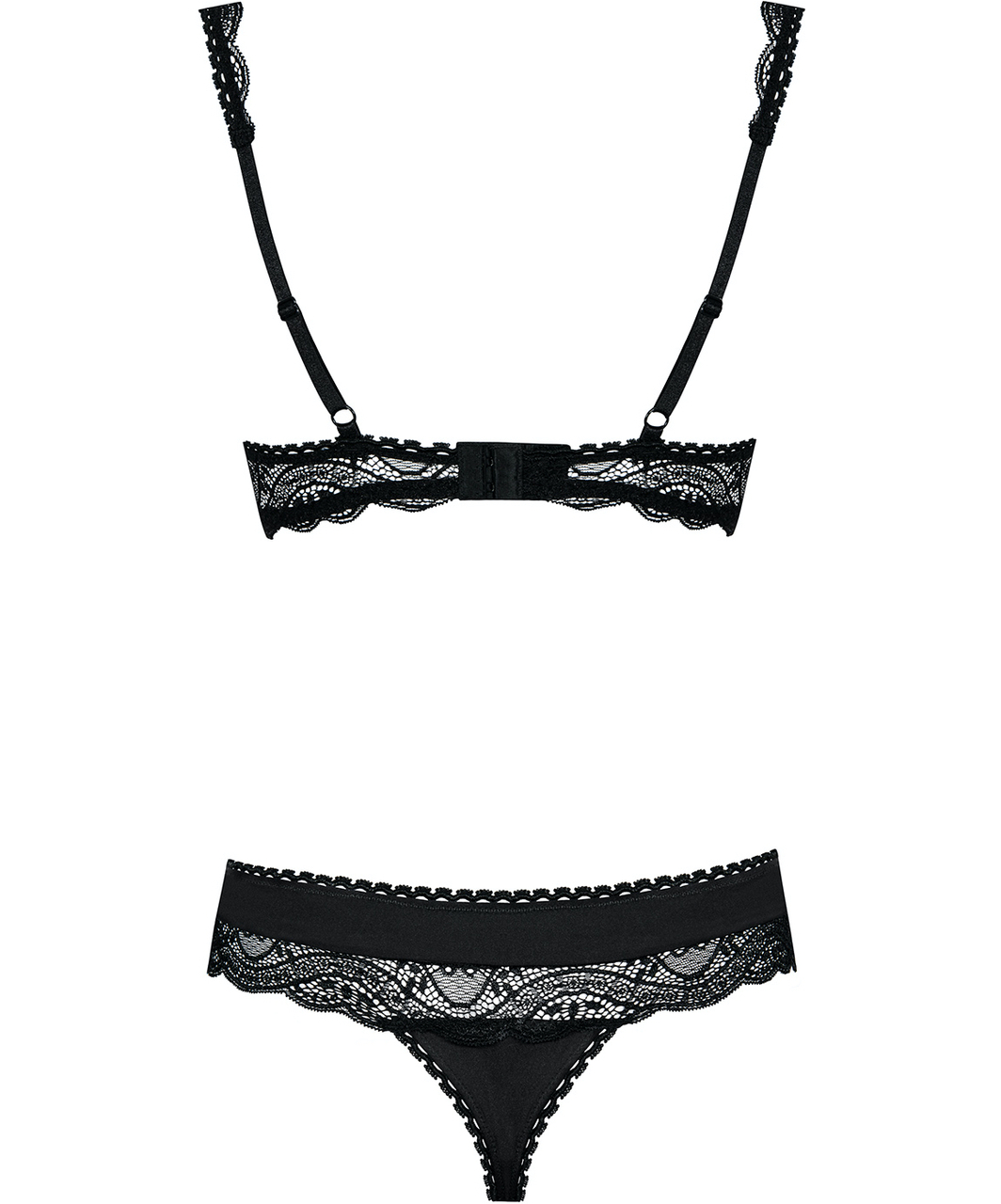 Obsessive Miamor black lace two-piece lingerie set