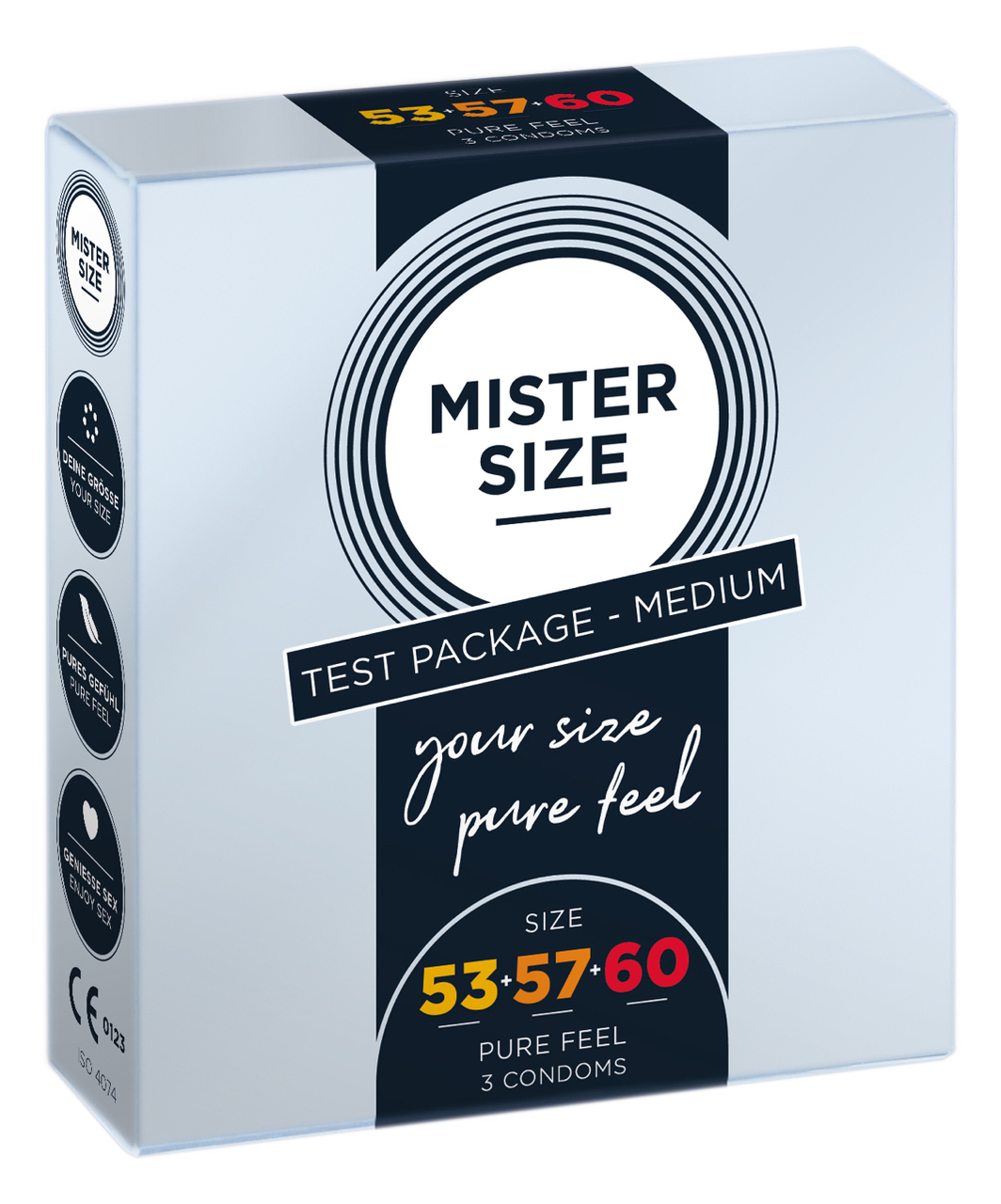 Mister Size 3 izmēru prezervatīvu izlase (3 gab.)