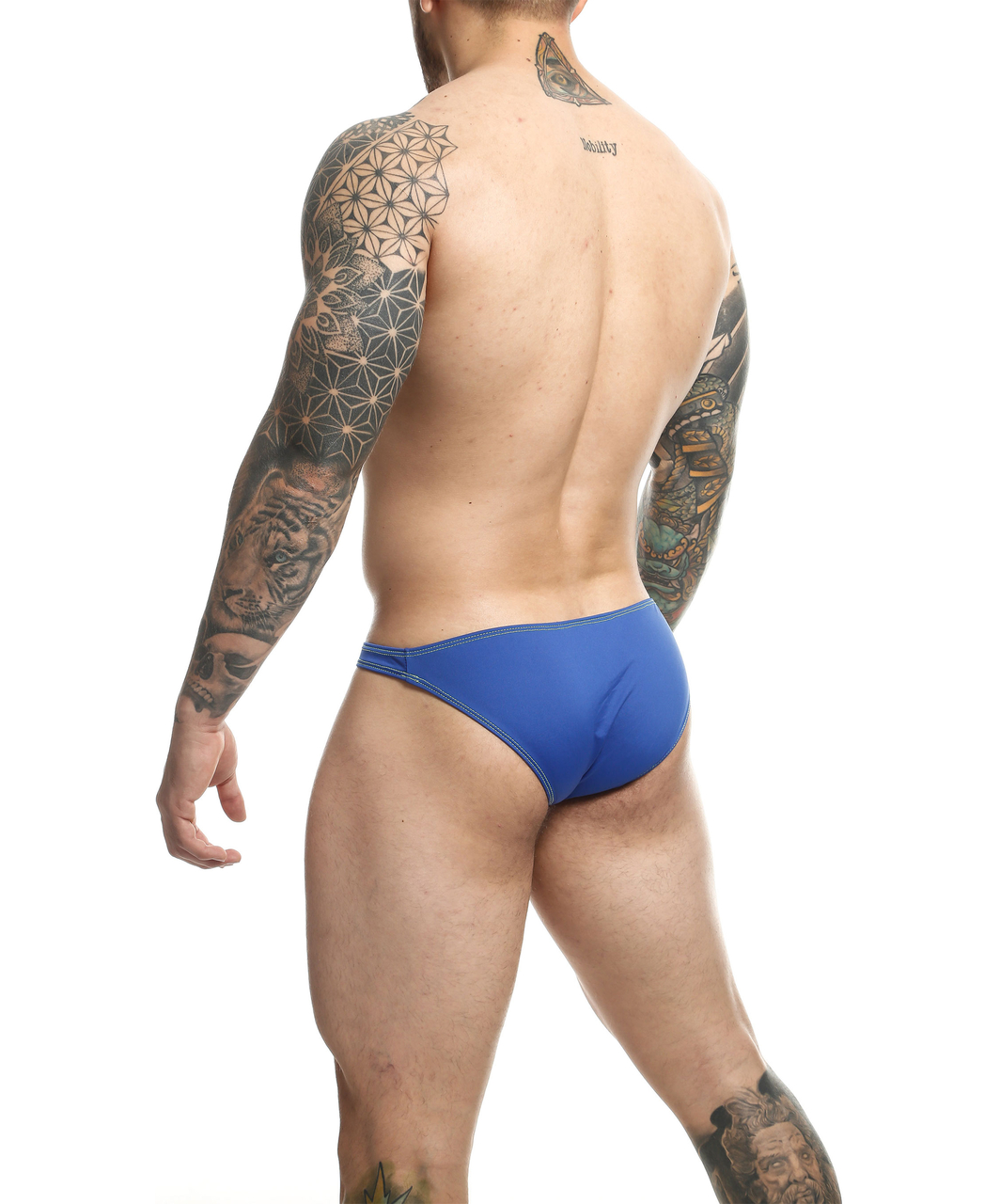 MOB Tucan blue funny mens bikini briefs