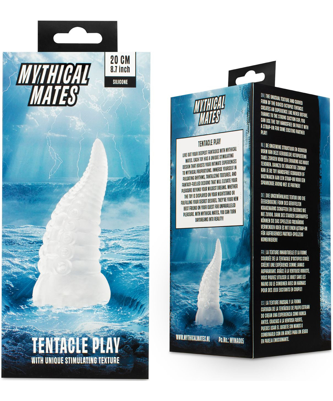 Mythical Mates Transparent Tentacle Fantasy Silicone Dildo