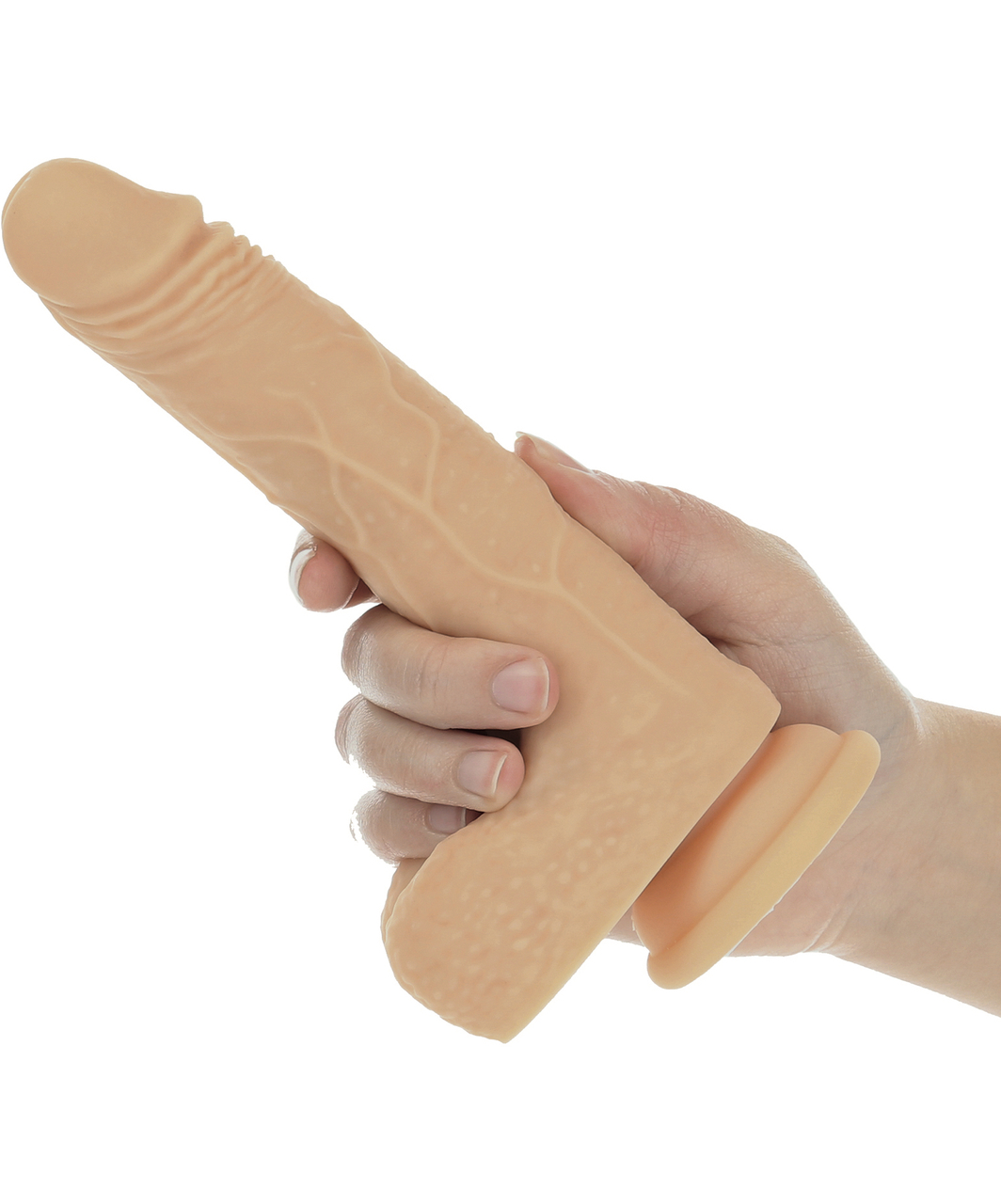 Naked Addiction 7.5 inch Rotating & Thrusting Vibrating Dong