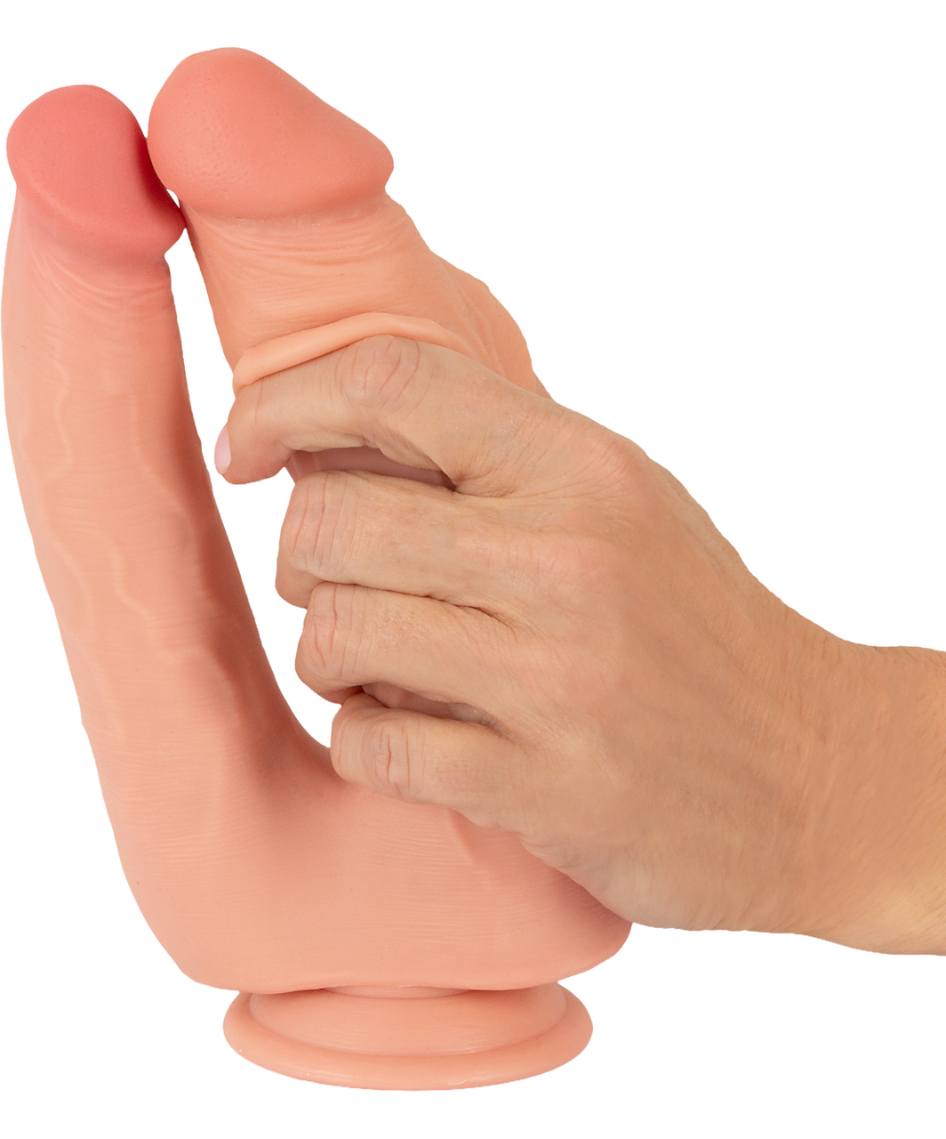 Nature Skin Lifelike TPE Double Dildo Bendable