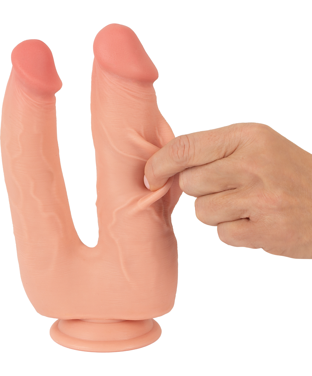 Nature Skin Lifelike TPE Double Dildo Bendable