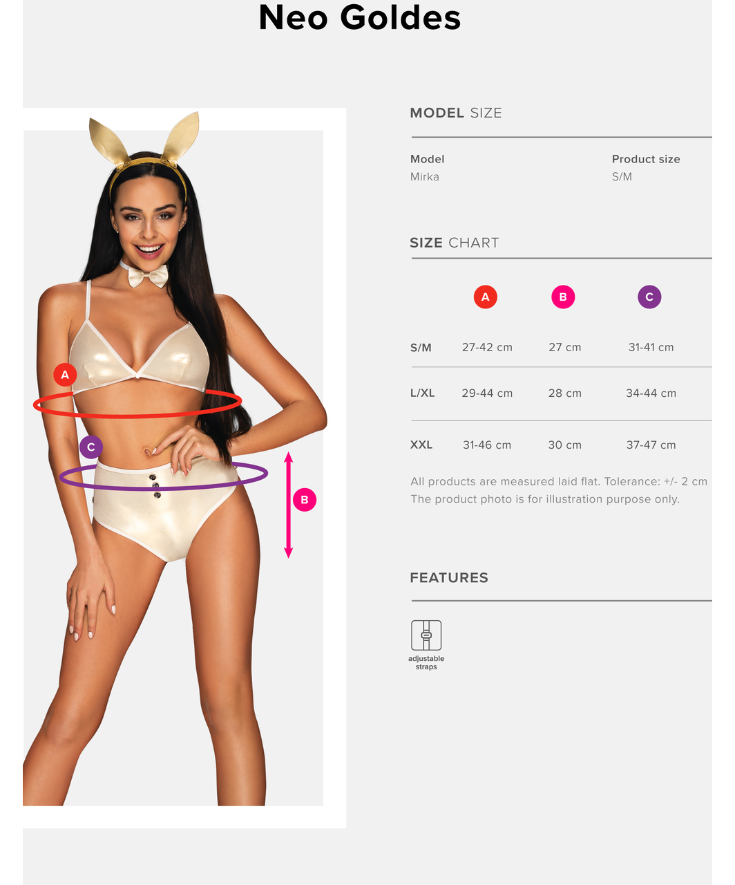 Obsessive Neo Goldes sexy bunny shiny set