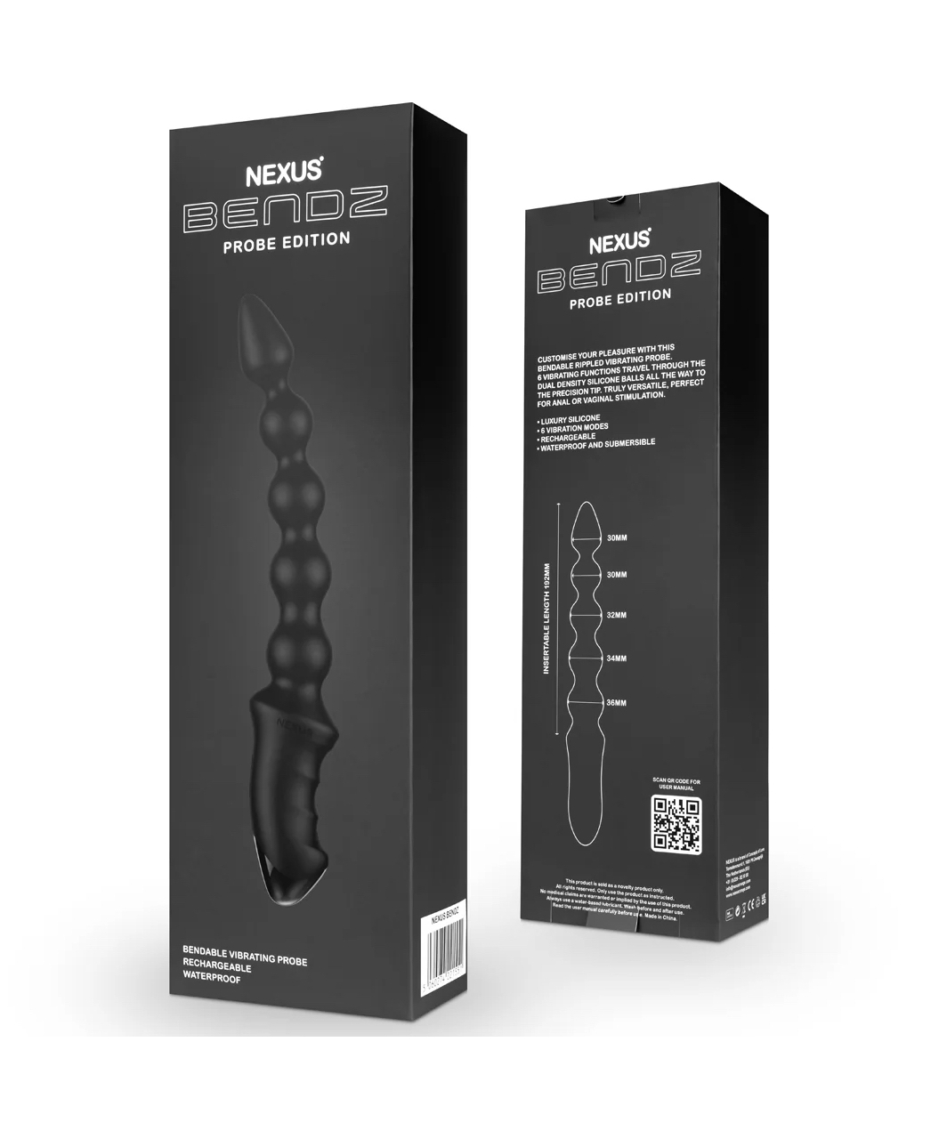 Nexus Bendz Bendable Dual-density Beaded Anal Vibrator