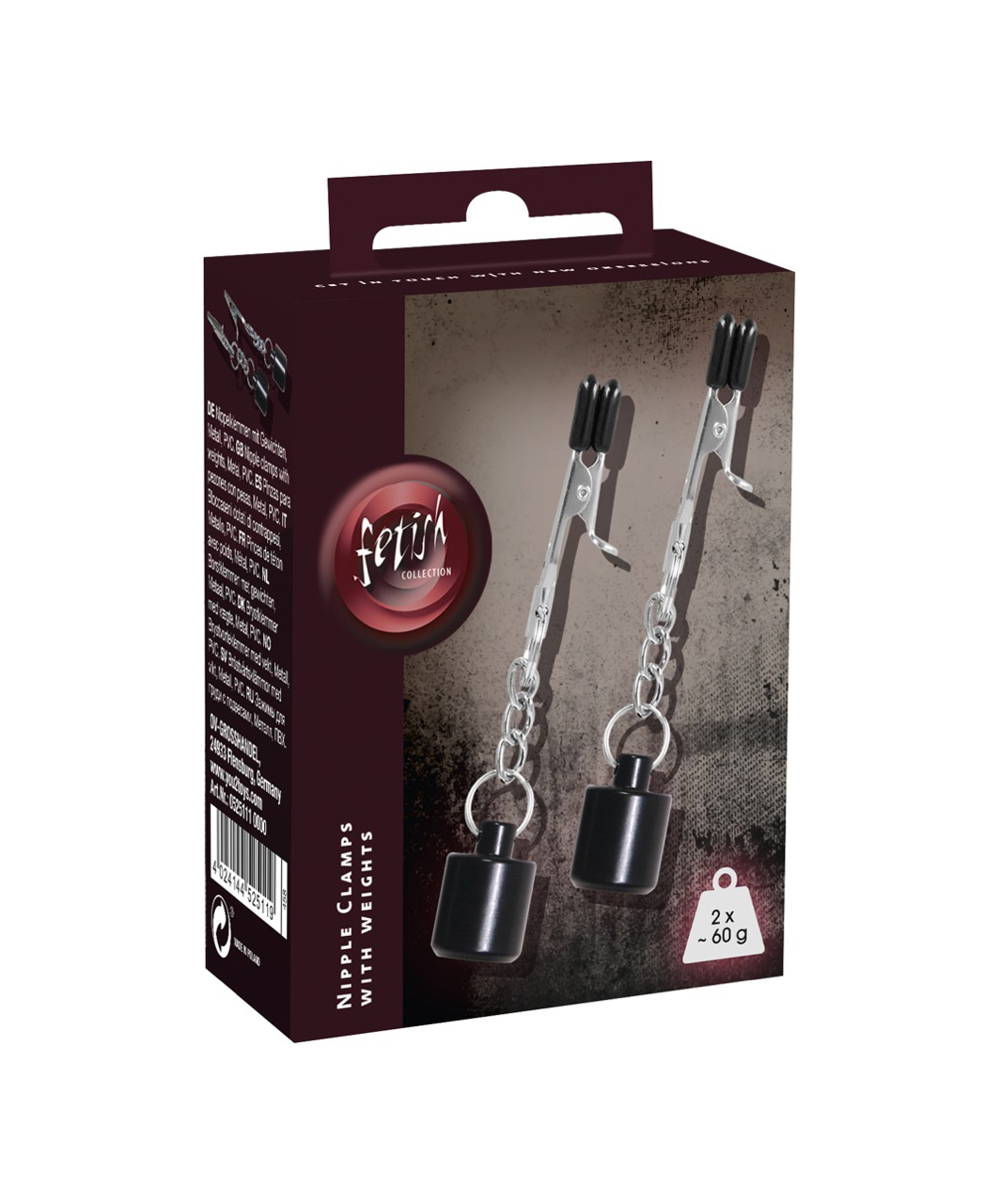 Sextreme nipple clamps with weights