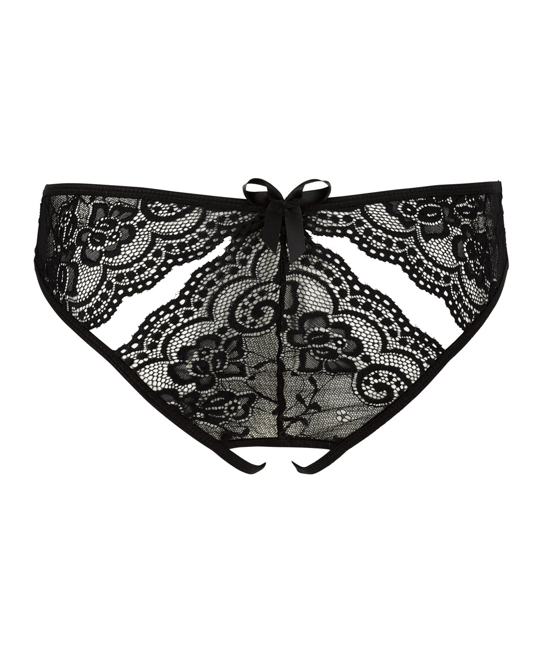 NO:XQSE black lace crotchless thong