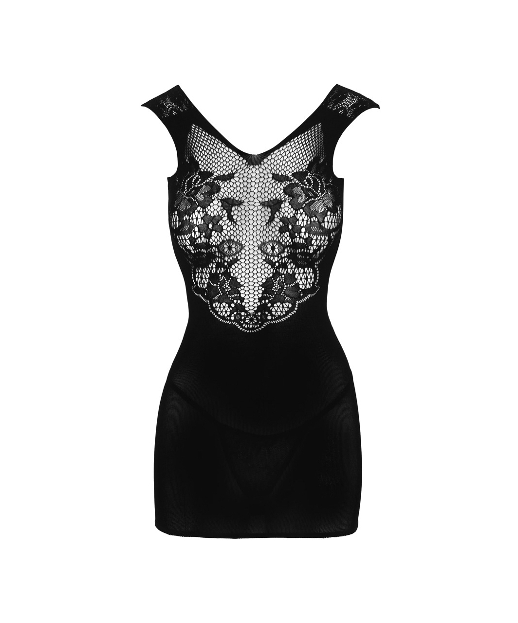 NO:XQSE black net mini dress