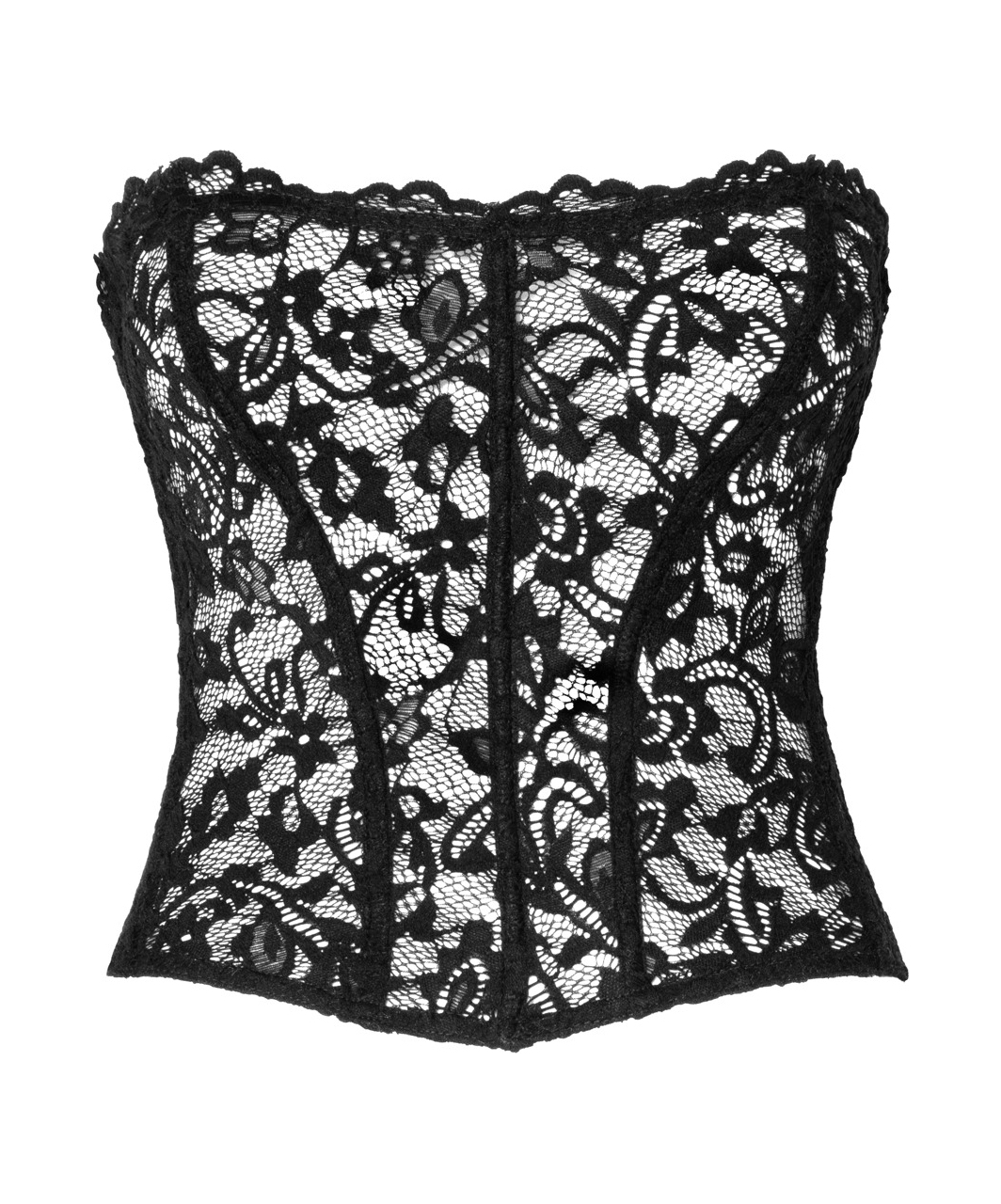 Noir Handmade black lace bustier