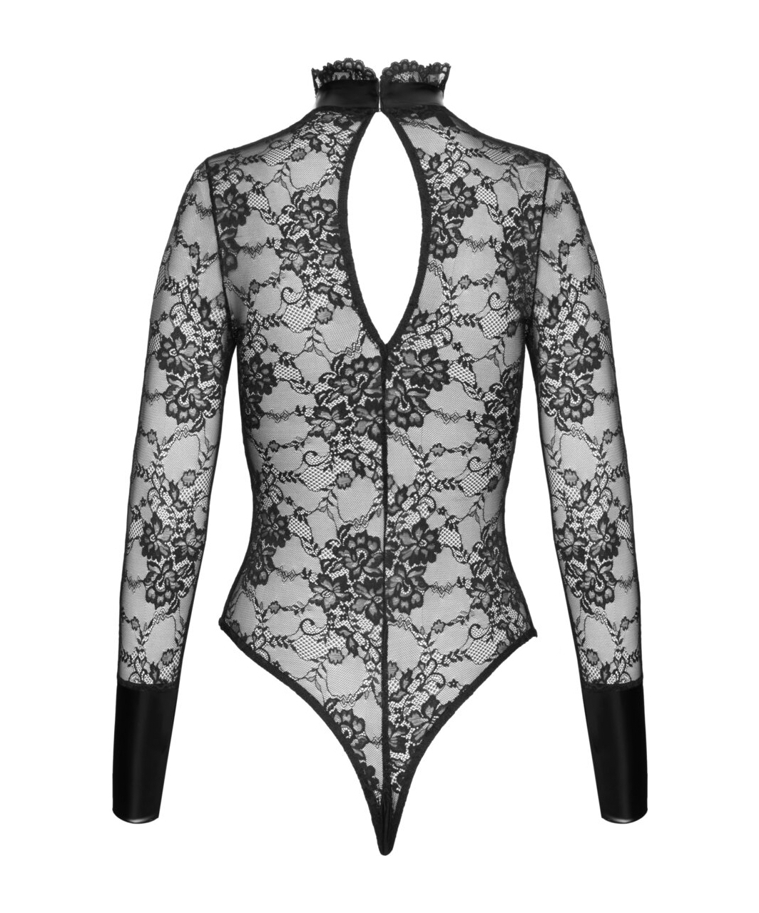 Noir Handmade Kink Royal черный кружевной боди с разрезом