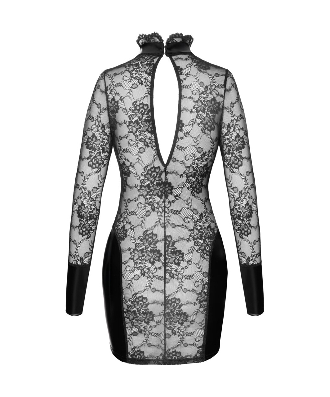 Noir Handmade Kink Royal черное матовое платье мини с кружевом