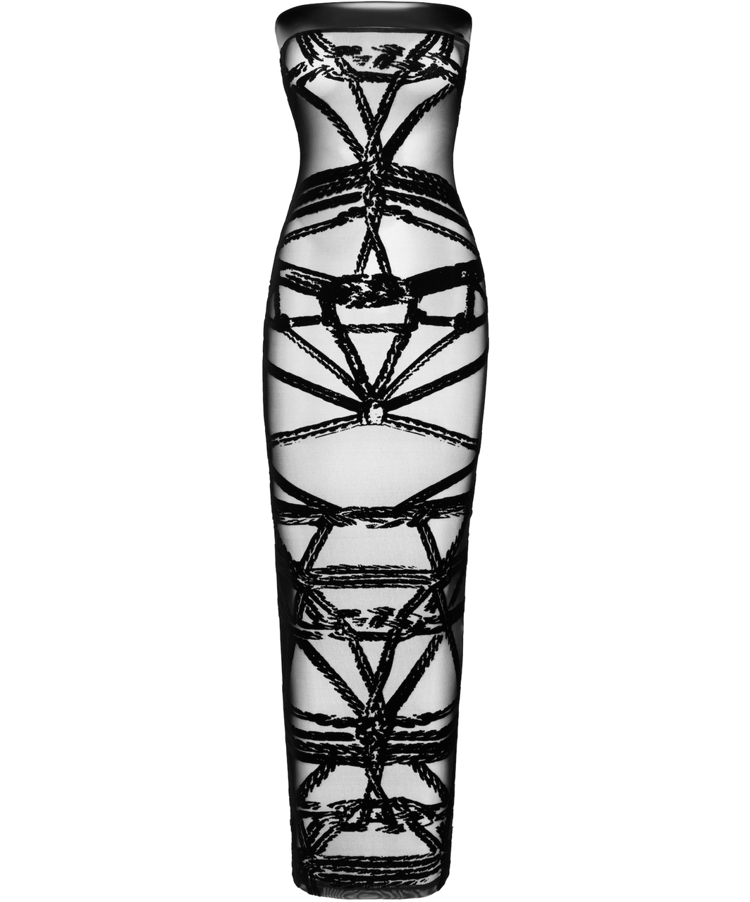 Noir Handmade Kink Royal F358 melna rakstaina kleita