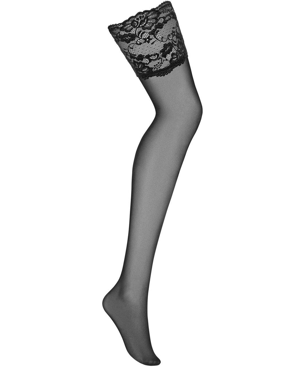 Obsessive 810-STO-1 mustat sukkanauhasukat