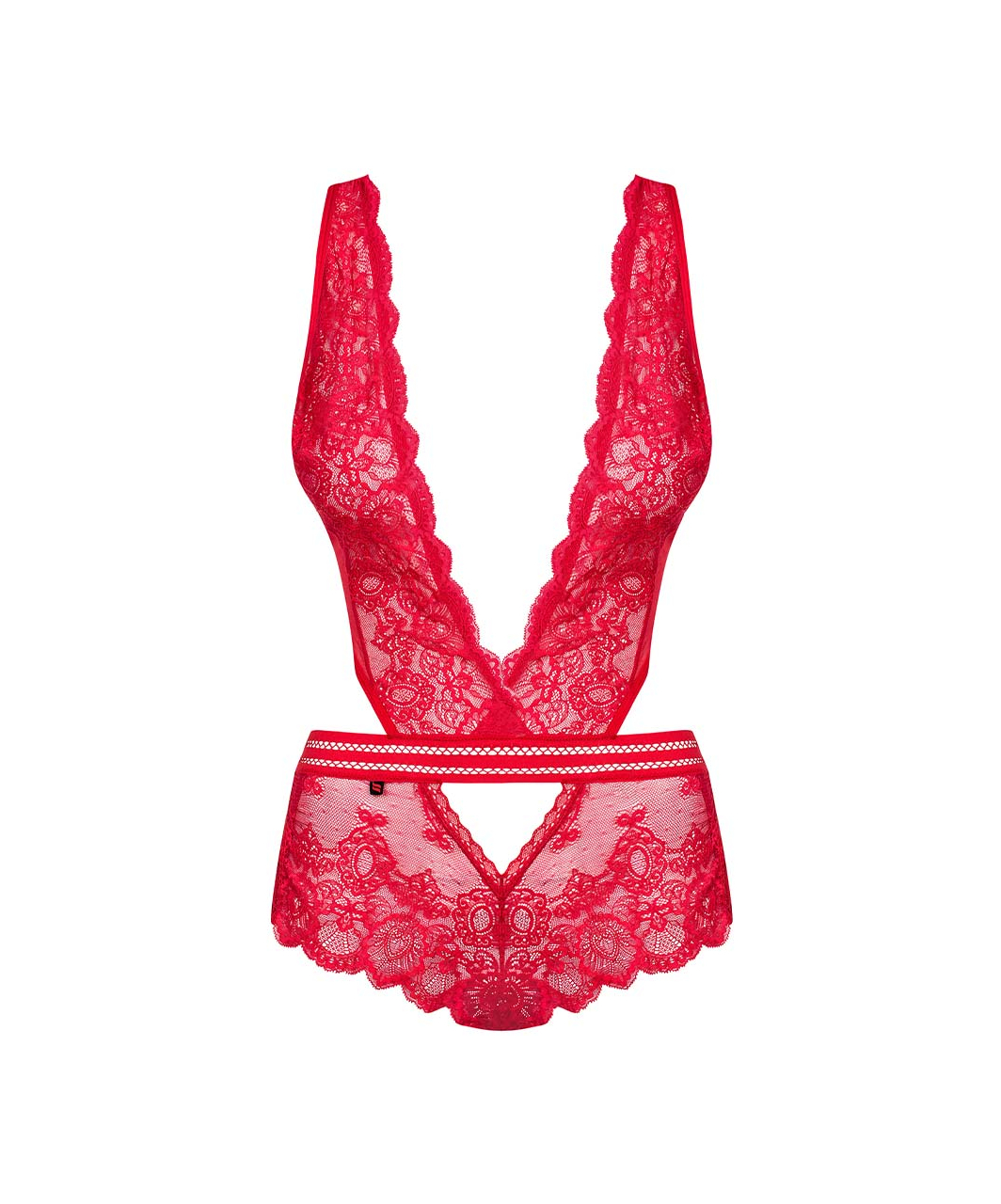 Obsessive red lace bodysuit