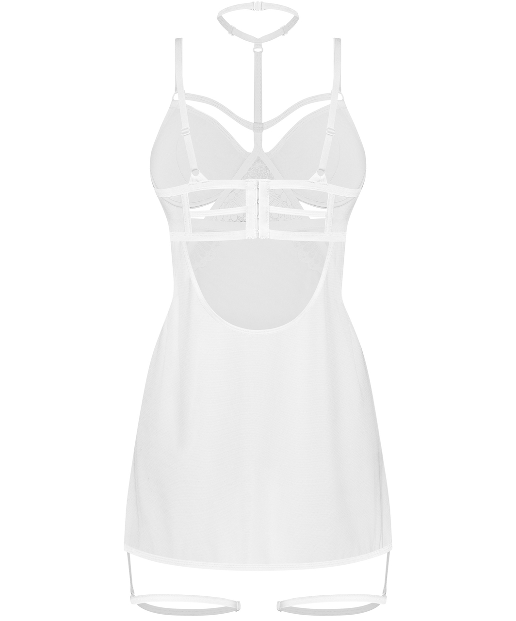 Obsessive Arrowel white sheer mesh chemise