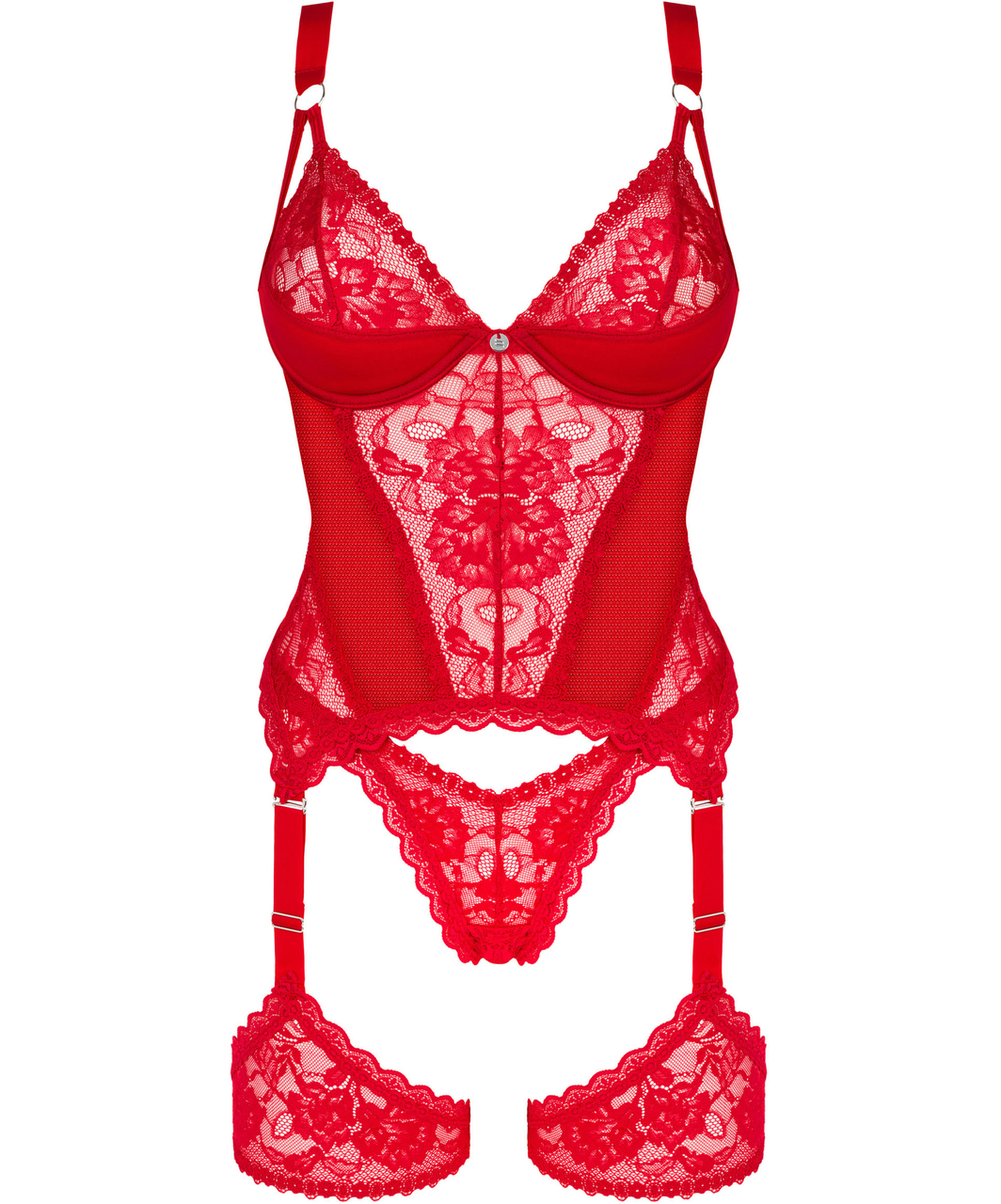 Obsessive Belovya red basque with string