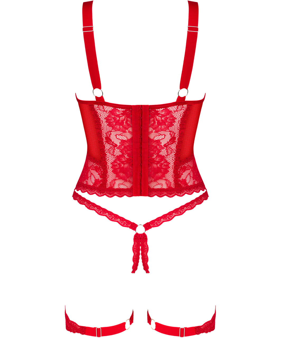 Obsessive Belovya red basque with string