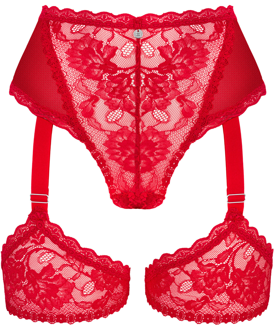 Obsessive Belovya red garter briefs