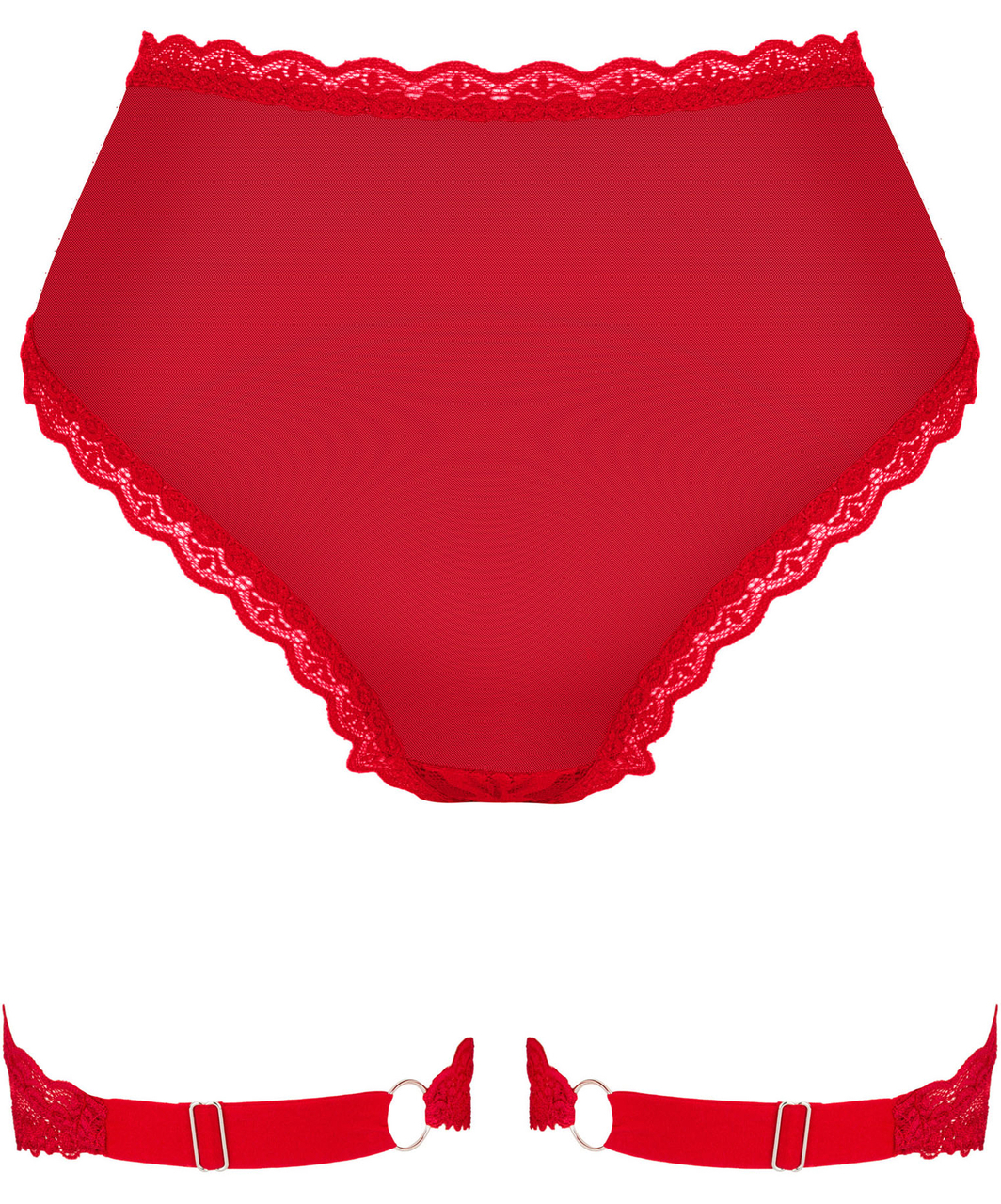 Obsessive Belovya red garter briefs