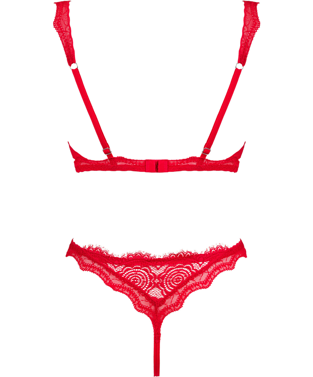 Obsessive Bergamore red open lingerie set