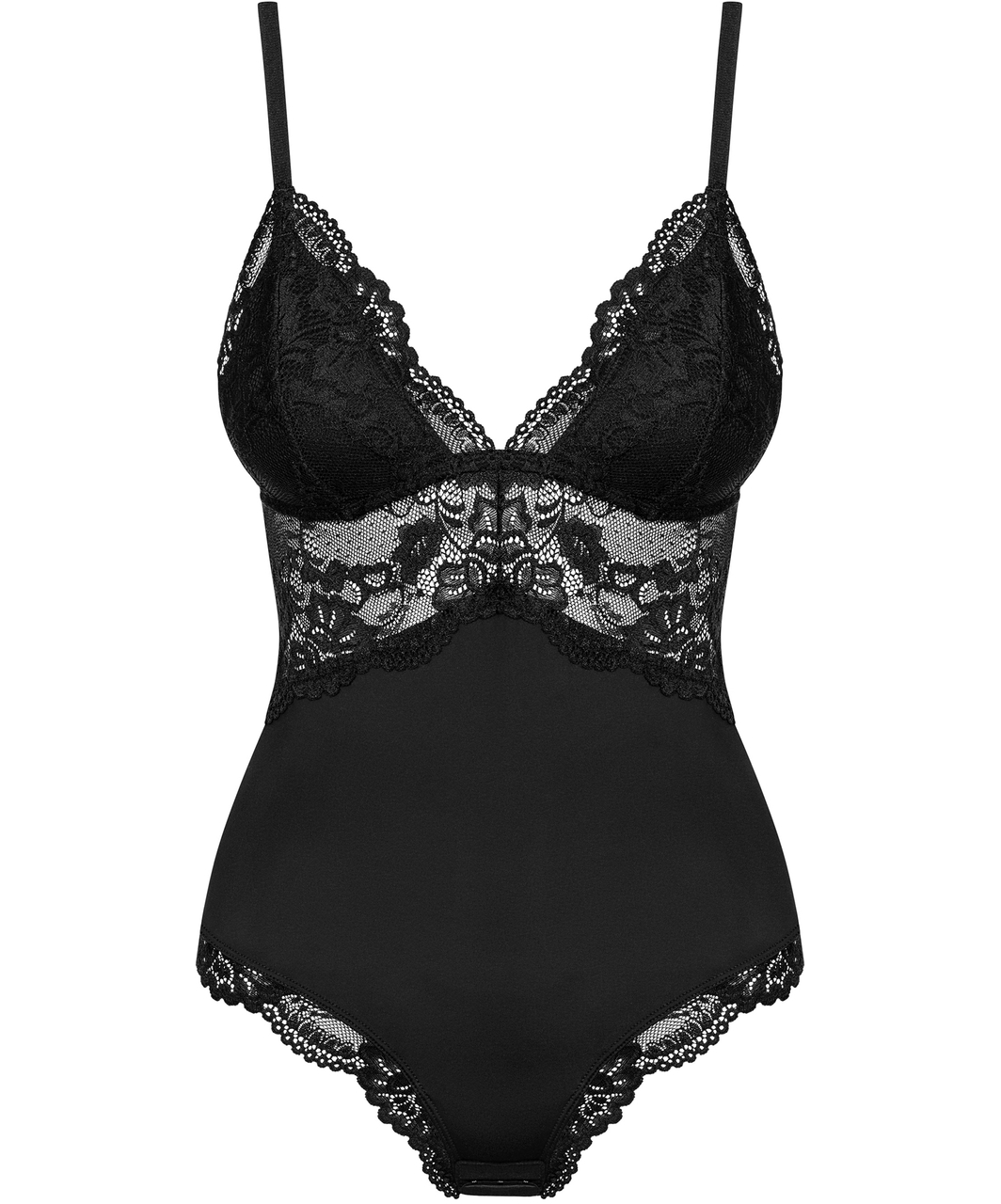 Obsessive черный боди с кружевом