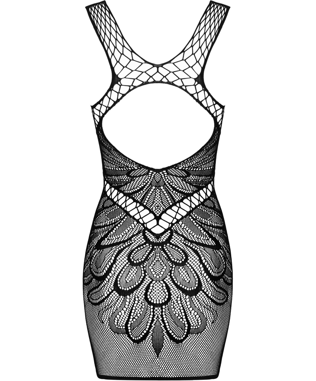 Obsessive black net mini dress