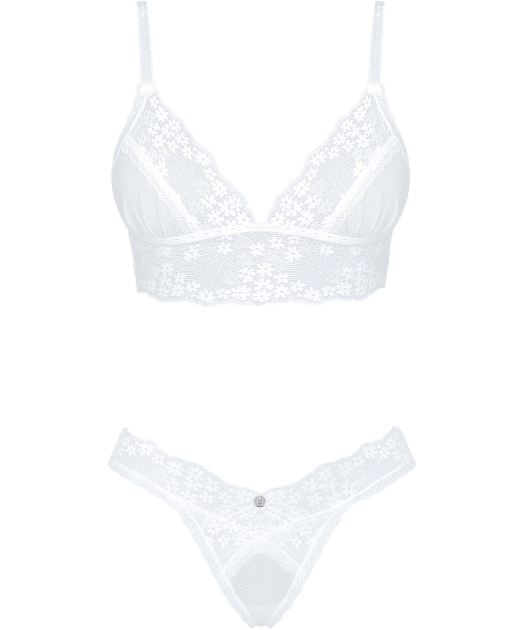 Obsessive Heavenlly white lace lingerie set