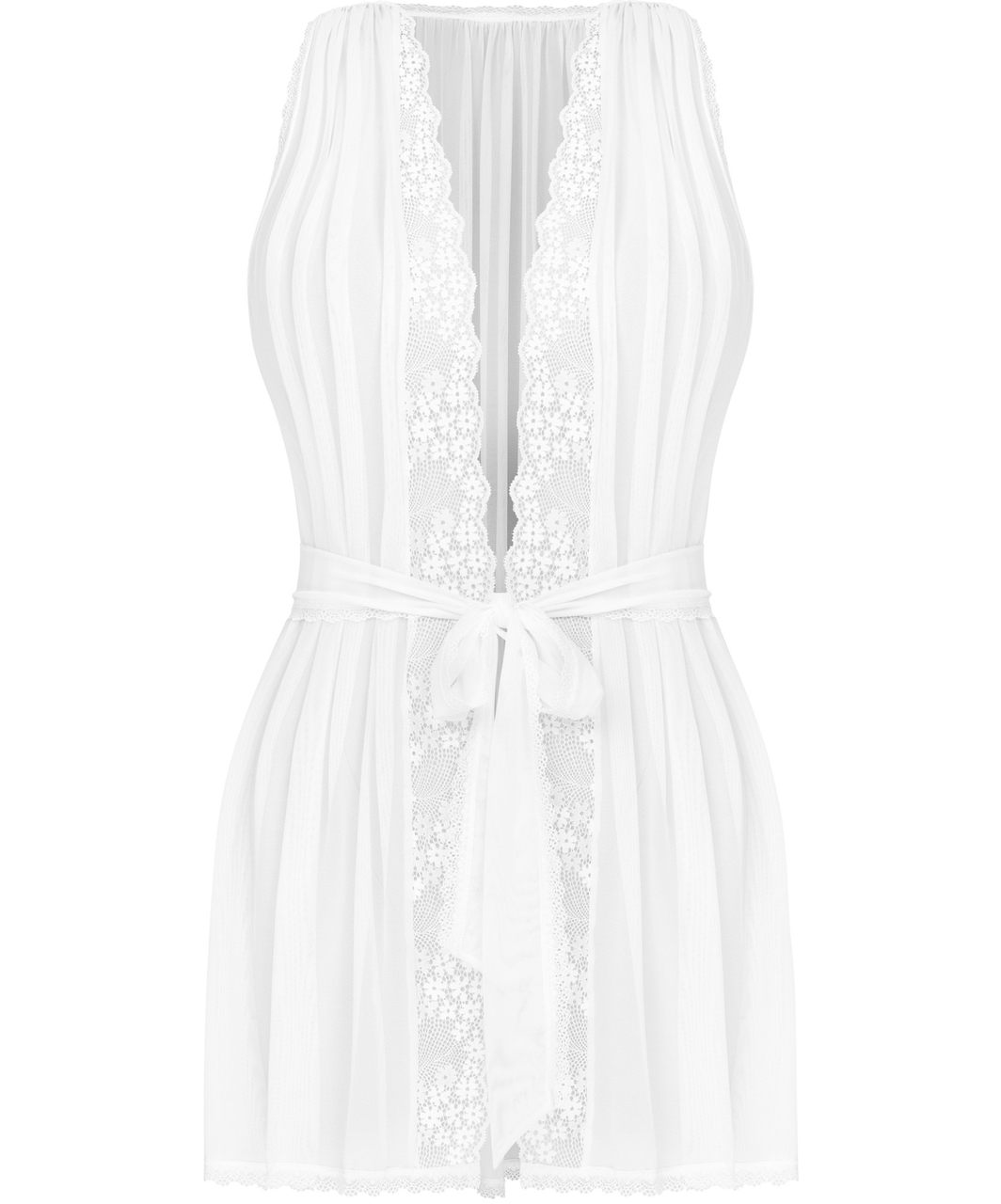 Obsessive Heavenlly white sheer mesh peignoir