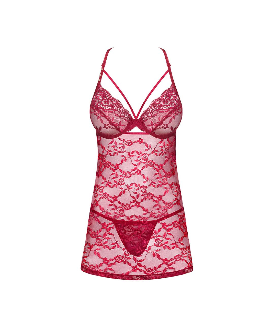 Obsessive Ivetta Red Lace Babydoll