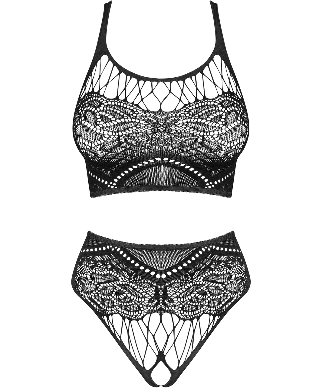 Obsessive K103 black net lingerie set