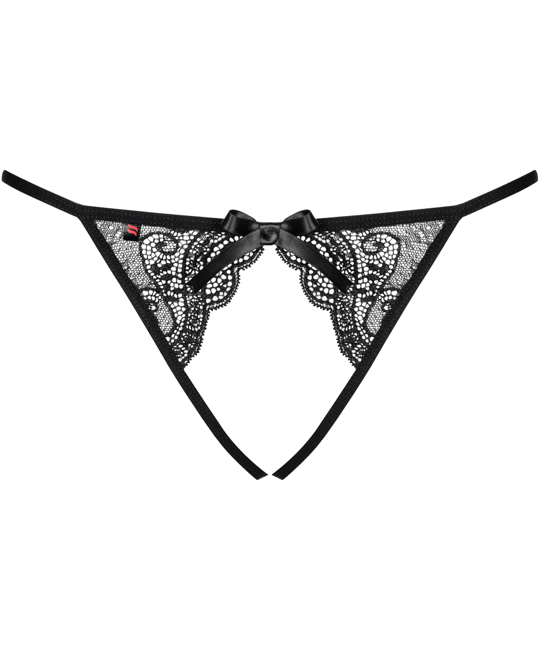 Obsessive Miamor mustad avatud jalgevahega stringid