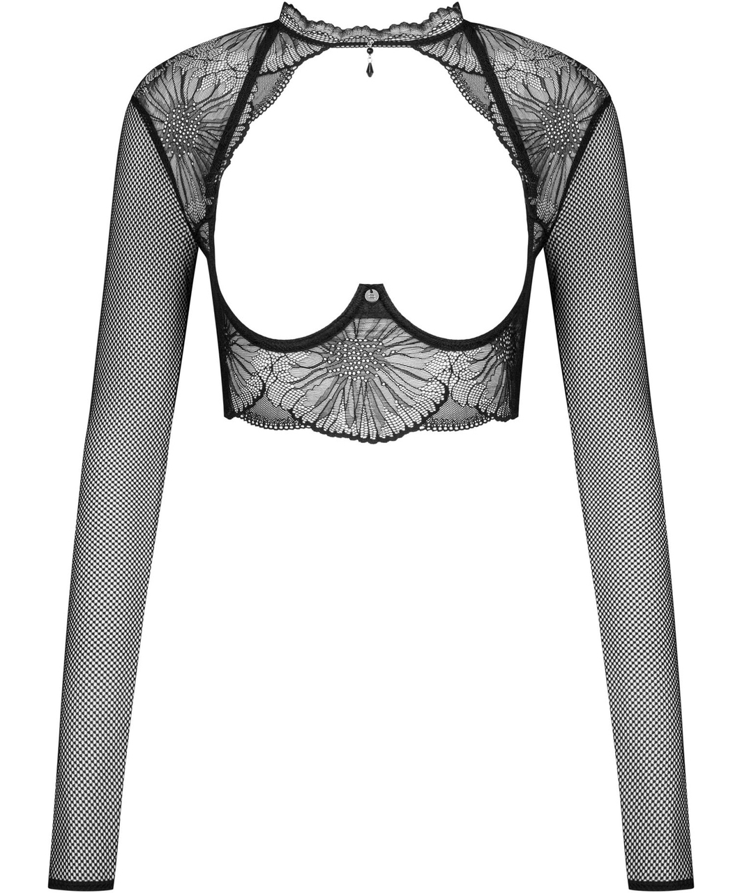 Obsessive Mibelia black net crop top