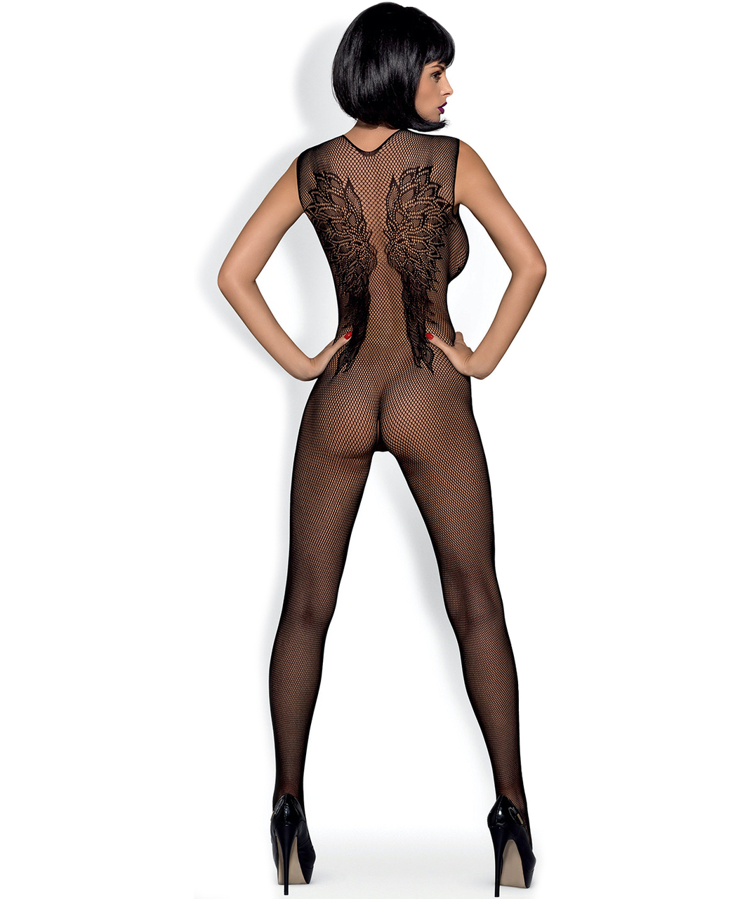 Obsessive N112 black net bodystocking