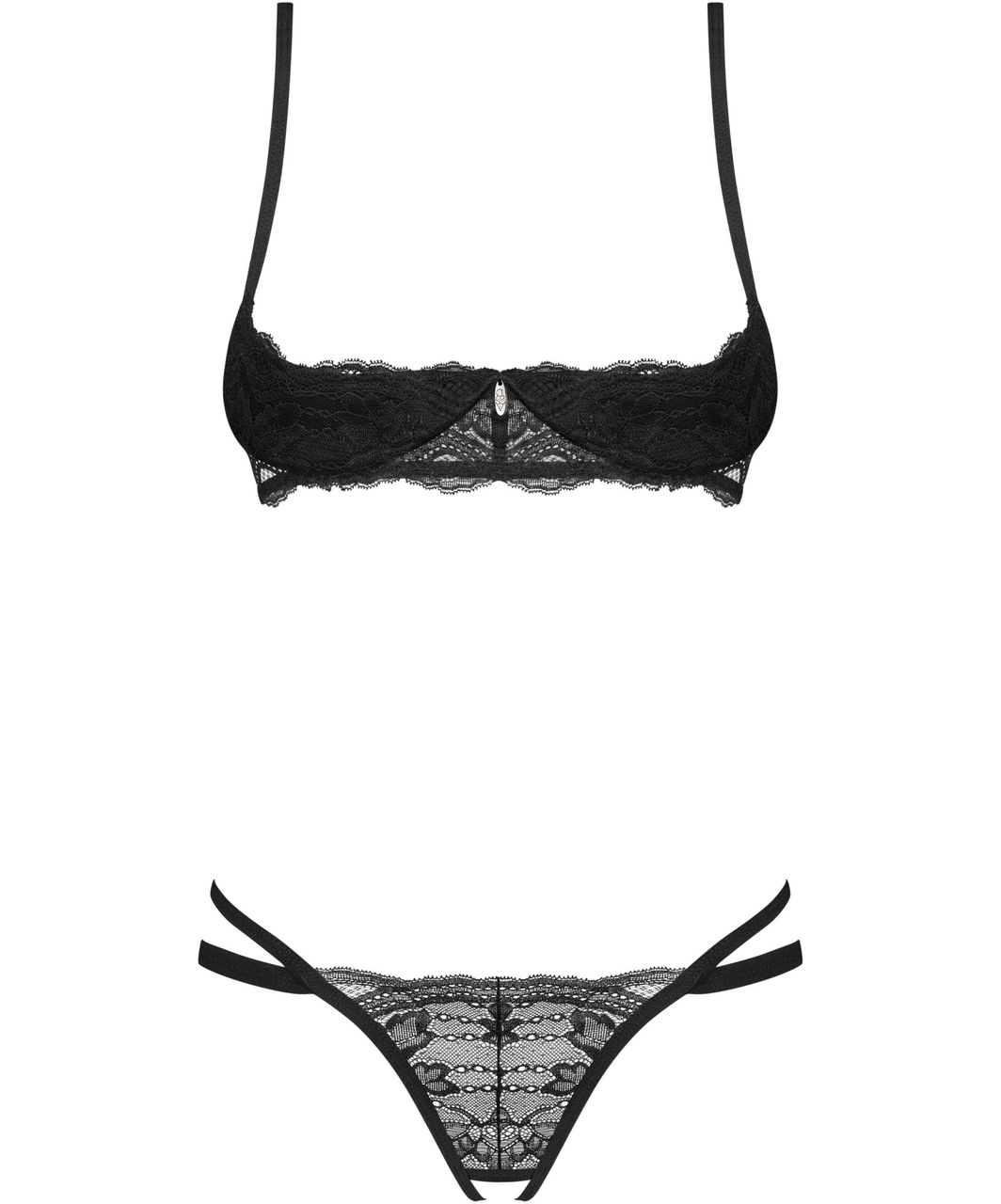 Obsessive Nutris musta avoin alusasusetti