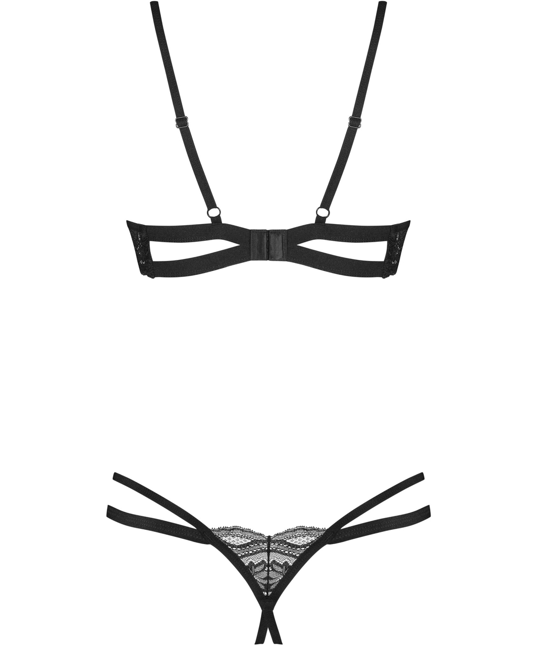 Obsessive Nutris musta avoin alusasusetti