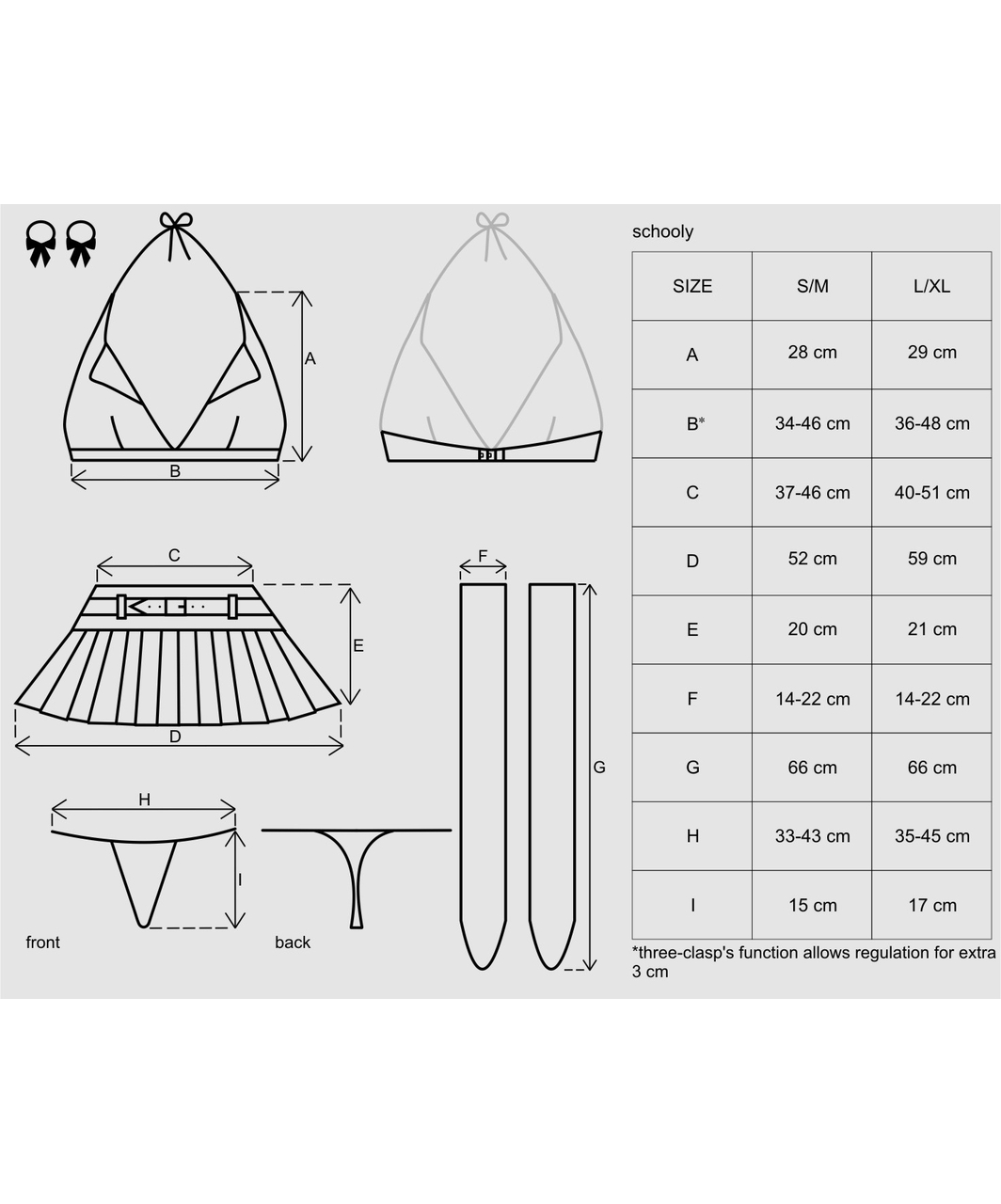 Obsessive schoolgilr erotic 5-piece set