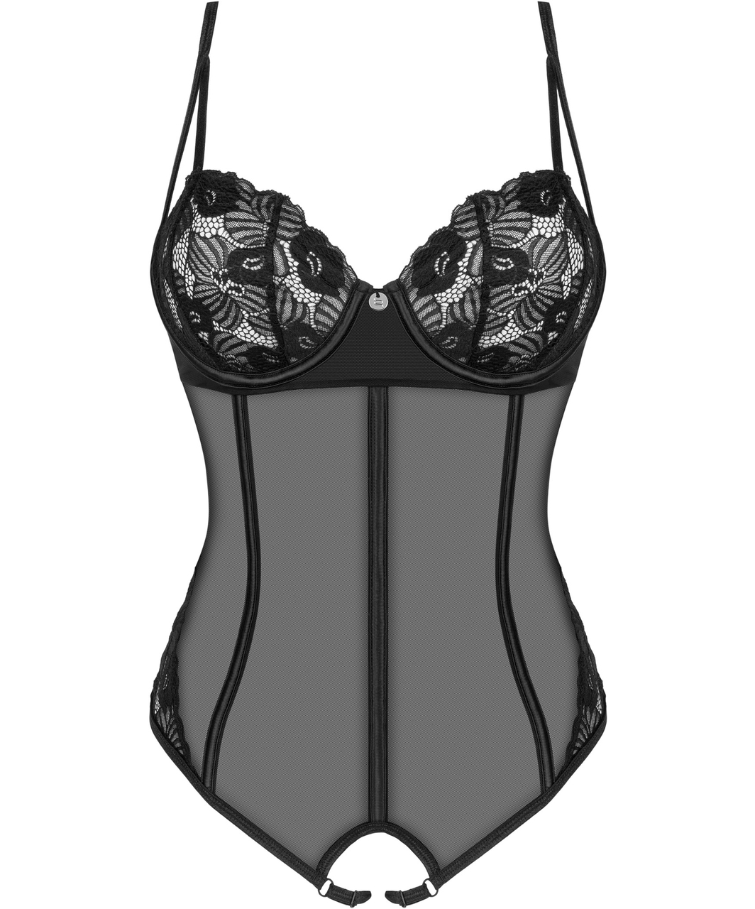 Obsessive Czarne body bez krocza Serena Love
