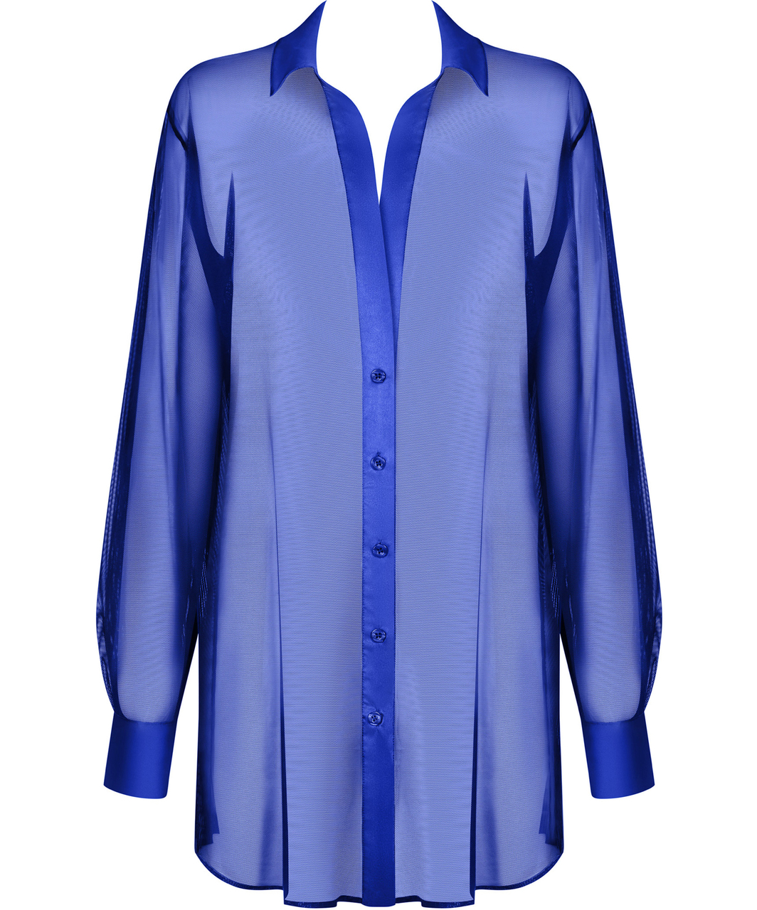 Obsessive Stellya sinisest läbipaistvast tüllist hommikumantel