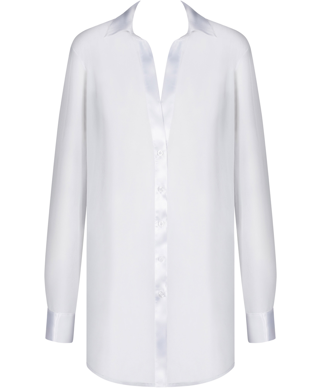Obsessive Stellya белая прозрачная рубашка-неглиже