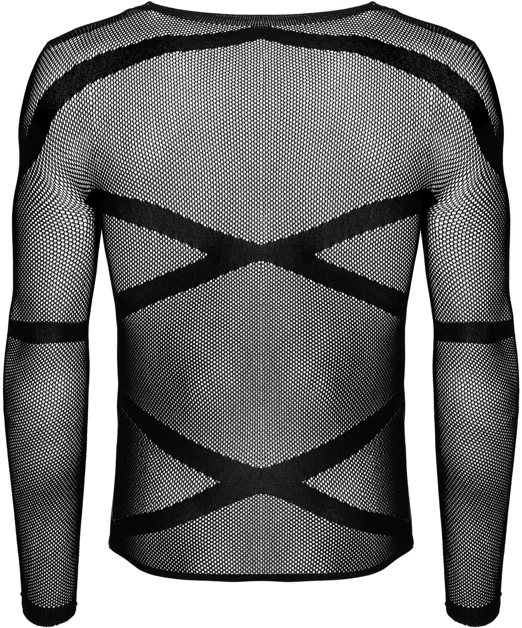 Obsessive black net tight shirt with sleeves