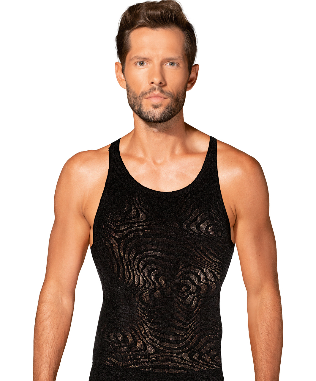 Obsessive black net tank top