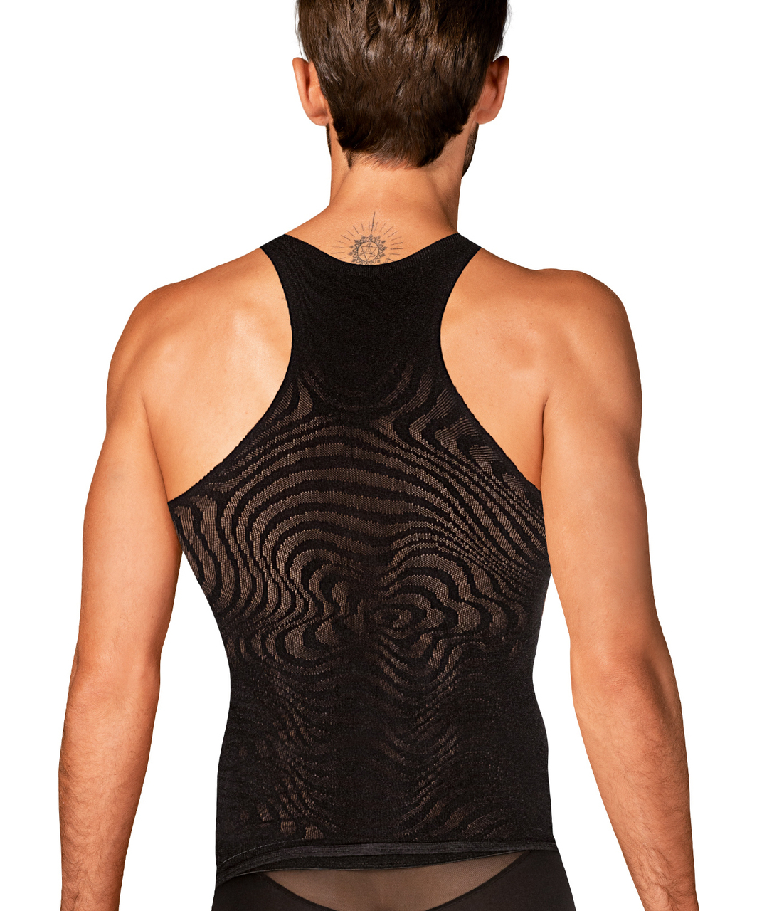 Obsessive black net tank top