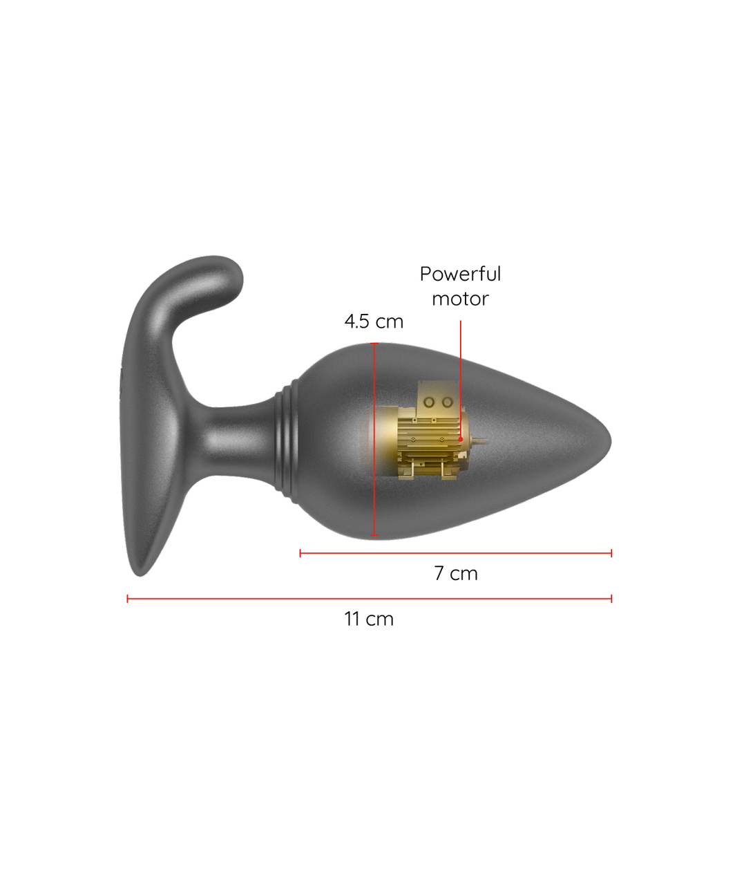 Oninder Butt'r Bun Long Distance Control Butt Plug