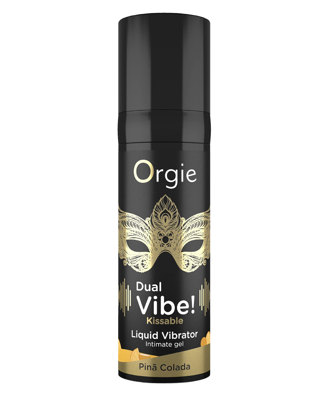 Orgie Dviguba vibracija! "Kissable Pina Colada" orgazmo stiprinimo gelis (15 ml)