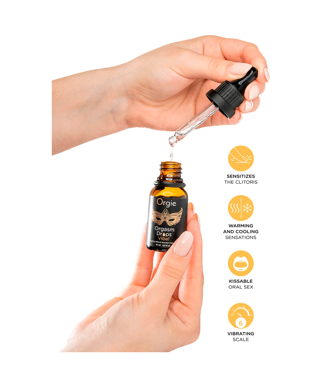 Orgie Orgasm Drops Vibe! płyn stymulujący łechtaczkę (15 ml)