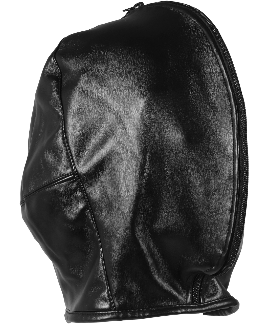 Ouch! black double hood mask with zipper & lacing