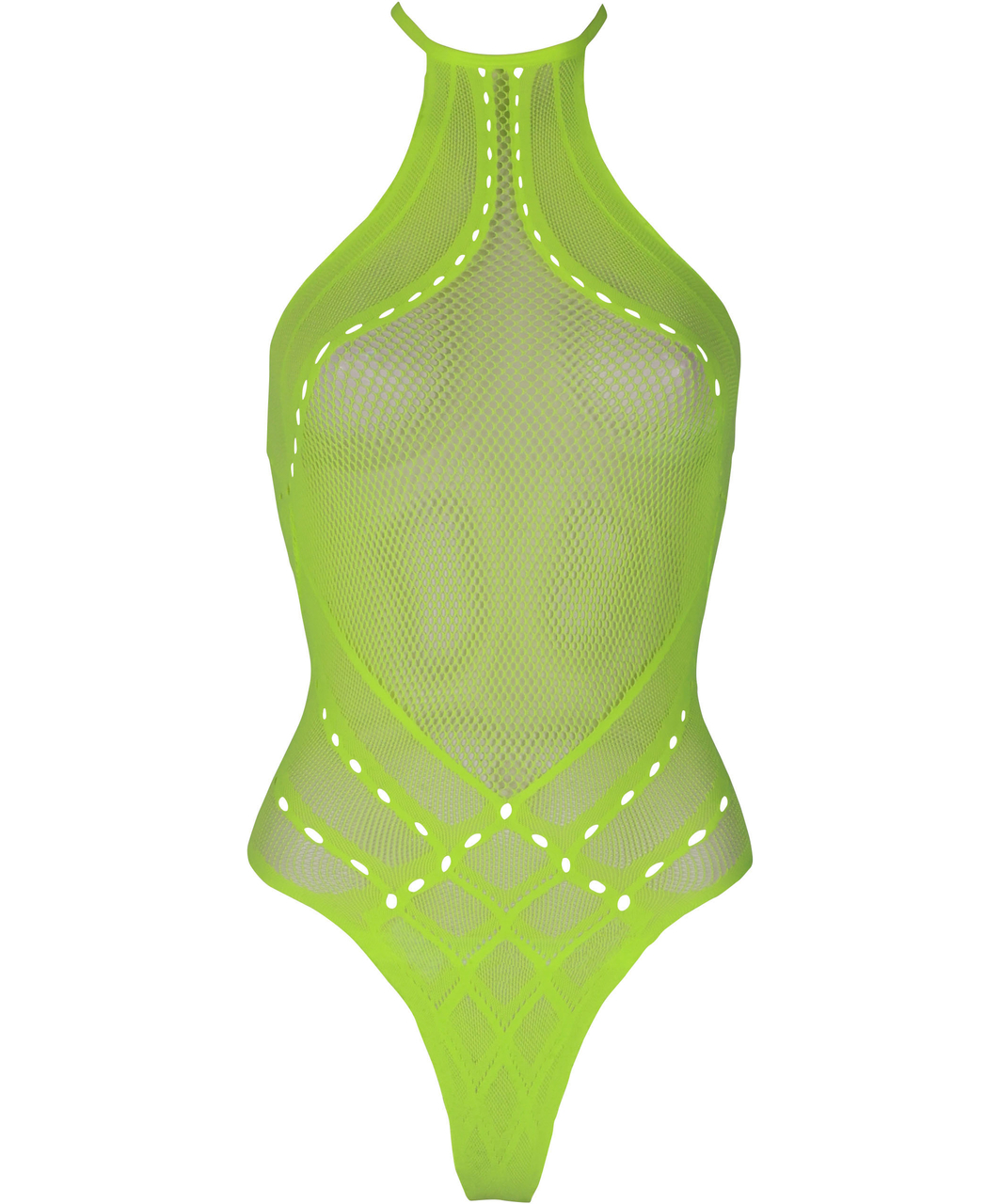 Ouch! Glow neon green net bodysuit