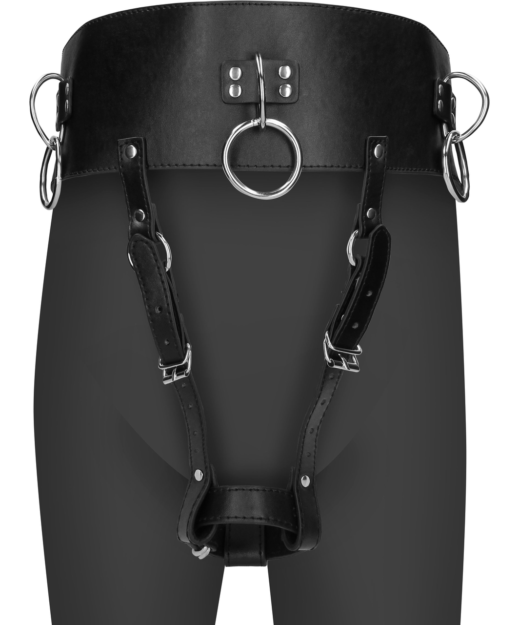 Ouch! leatherette belt with vibrator holder