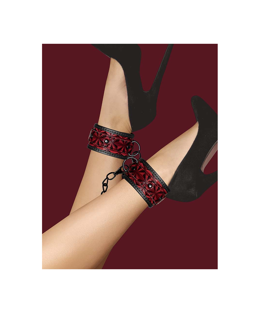 Ouch! Burgundy Luxury Ankle Cuffs