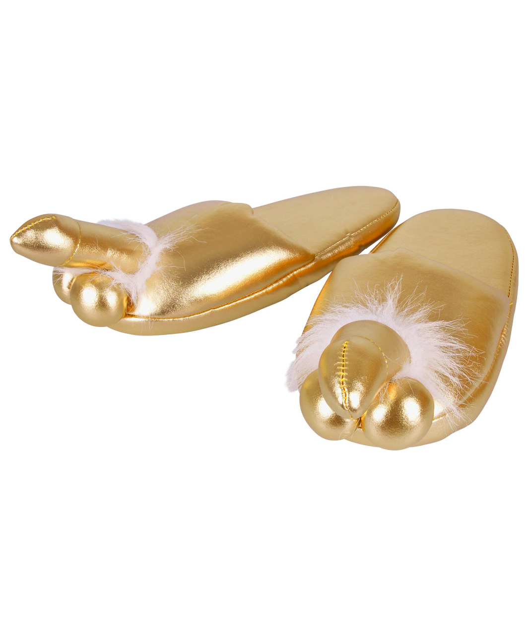 OV gold-coloured penis slippers